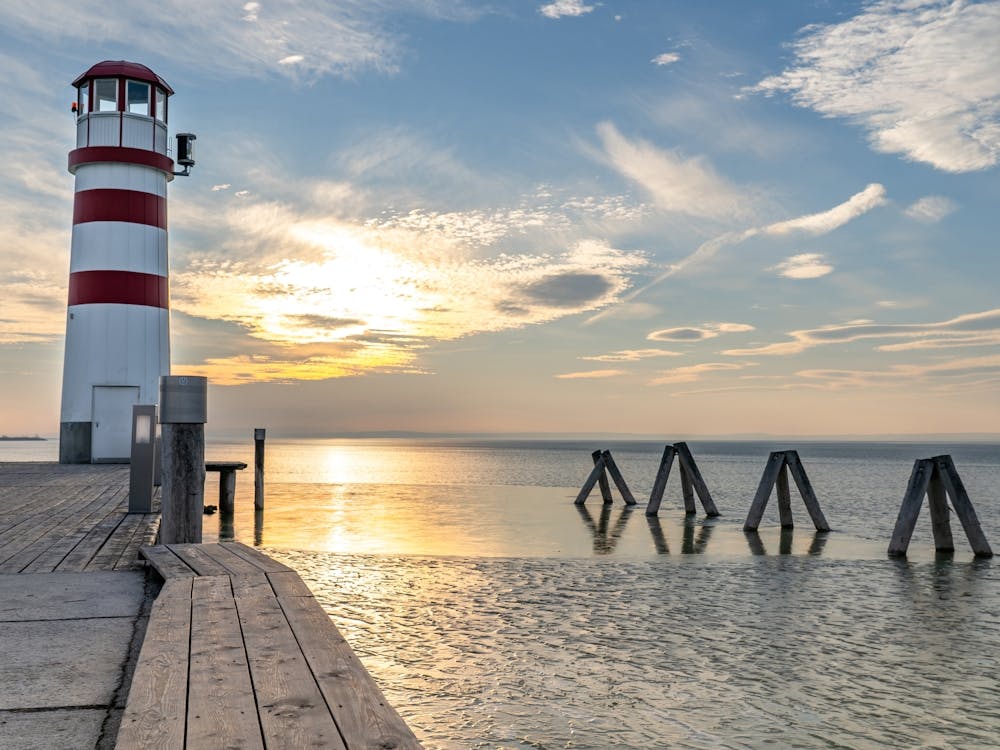 Lighthouse At Sunset
