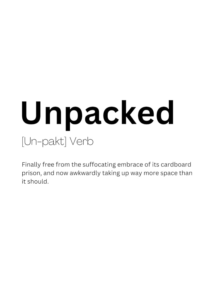 Unpacked Definition Meaning