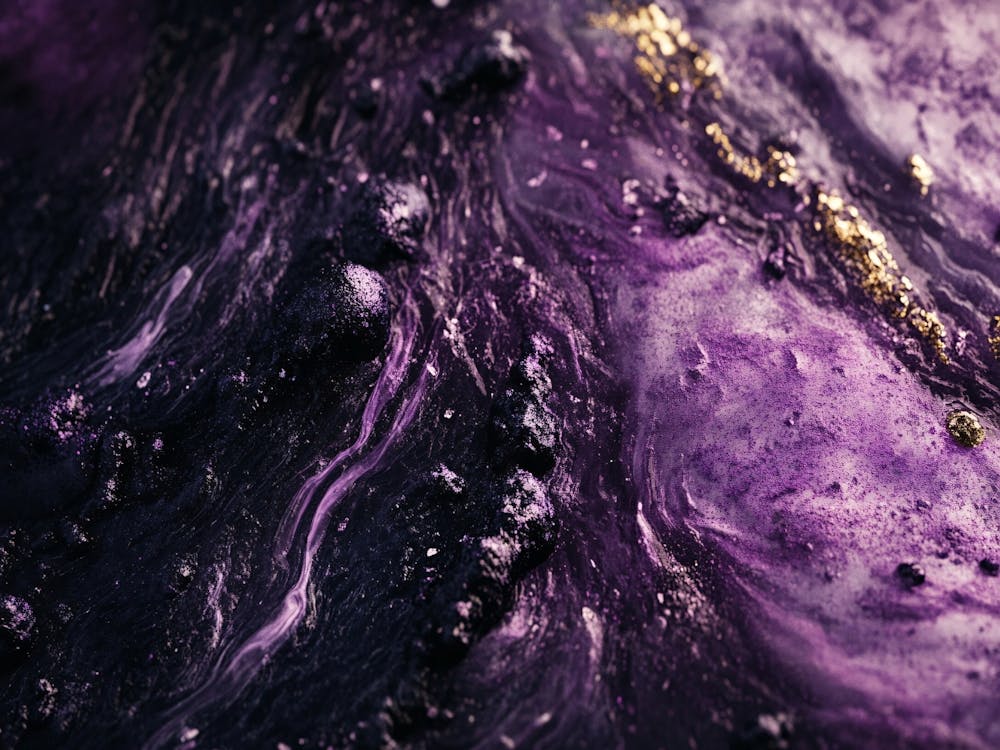 Purple And Gold Abstract