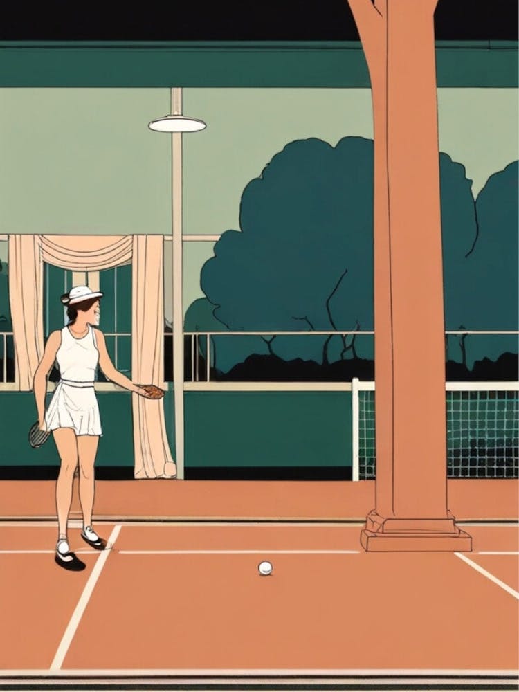 Woman Playing Tennis 1