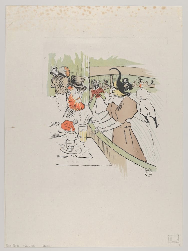 Skating, From Le Rire, No, Henri de Toulouse-Lautrec