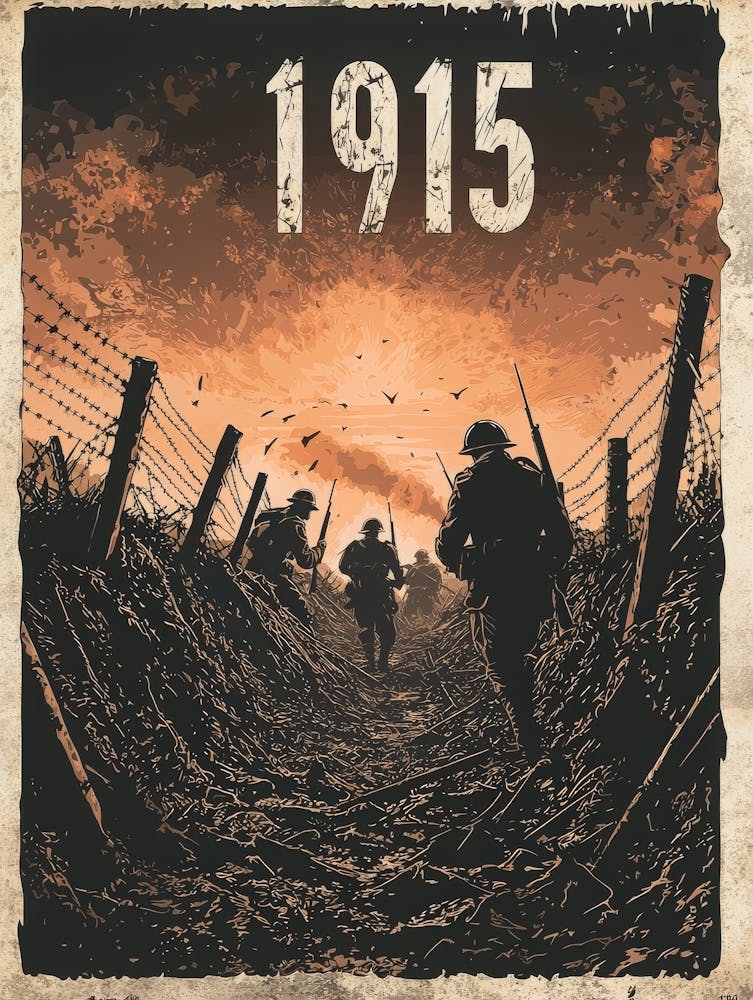 Aihrgdesign A Vintage Poster Depicting Soldiers In The Trench F119c8c2 56cc 46b1 Ace4 6feefe10cbfe 3