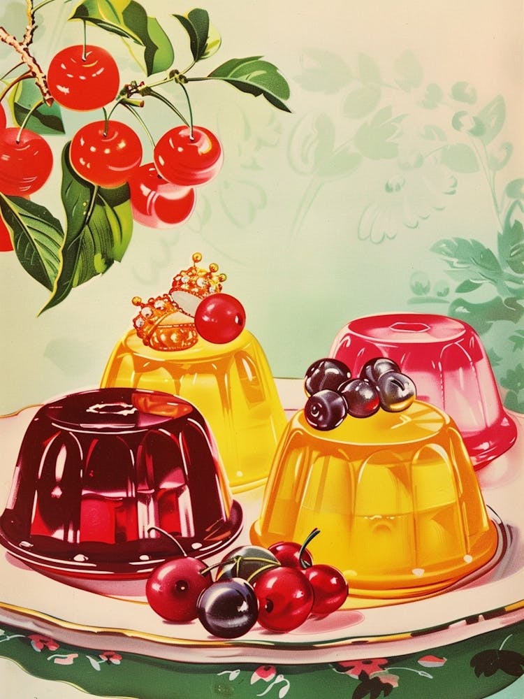 Fruity Jelly Vintage Cookbook Inspired 3