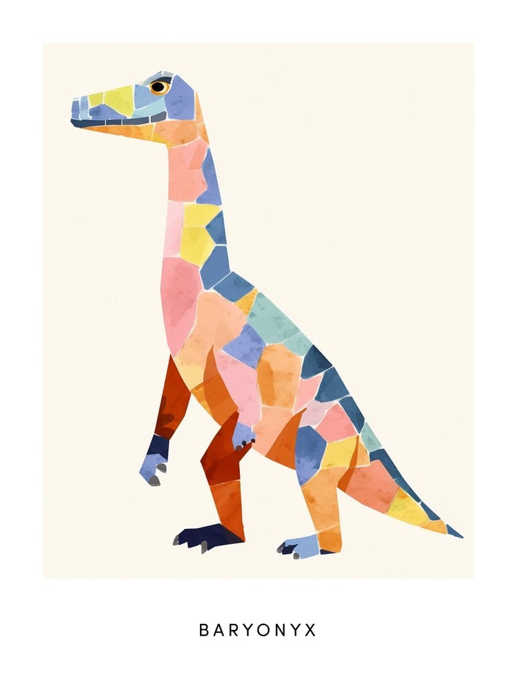 Nursery Dinosaur Art Baryonyx 1 Poster