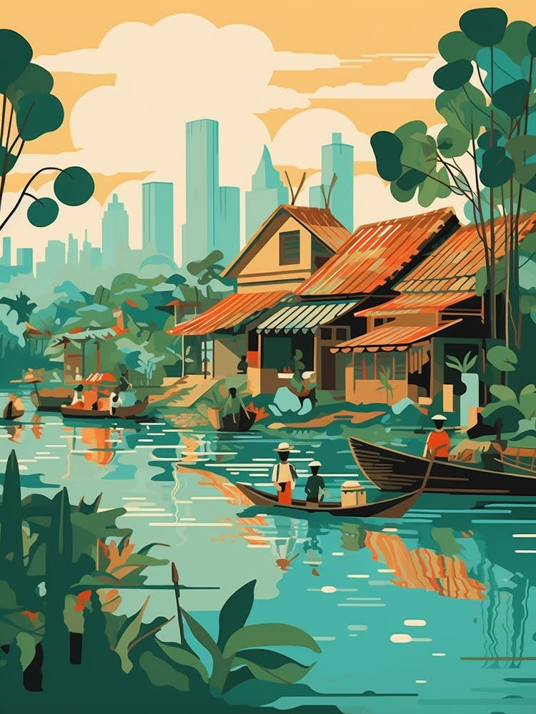 Vietnam 3 Travel Illustration