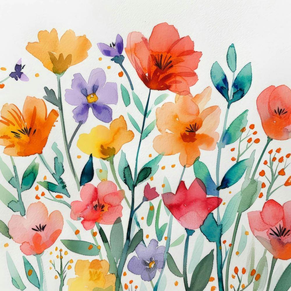 Watercolor Flowers 48