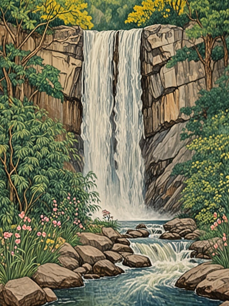 Serene Waterfall