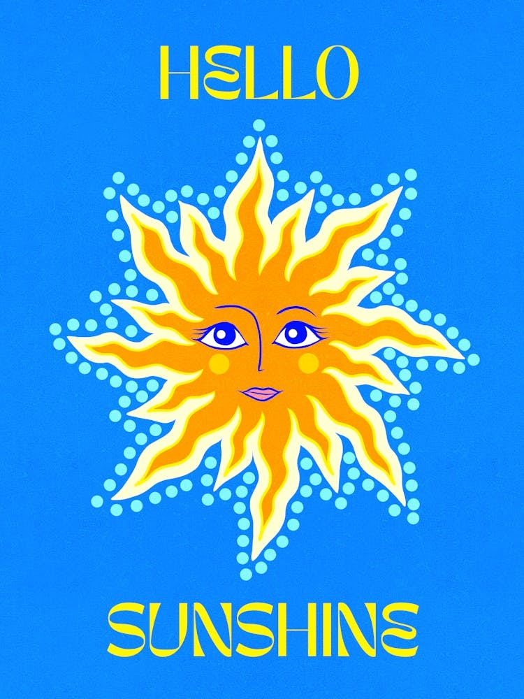 Hello Sunshine Boho Azure Blue