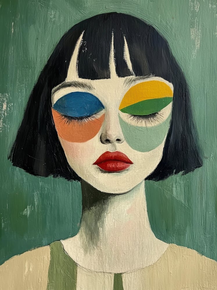 Woman With Colorful Eyes 1