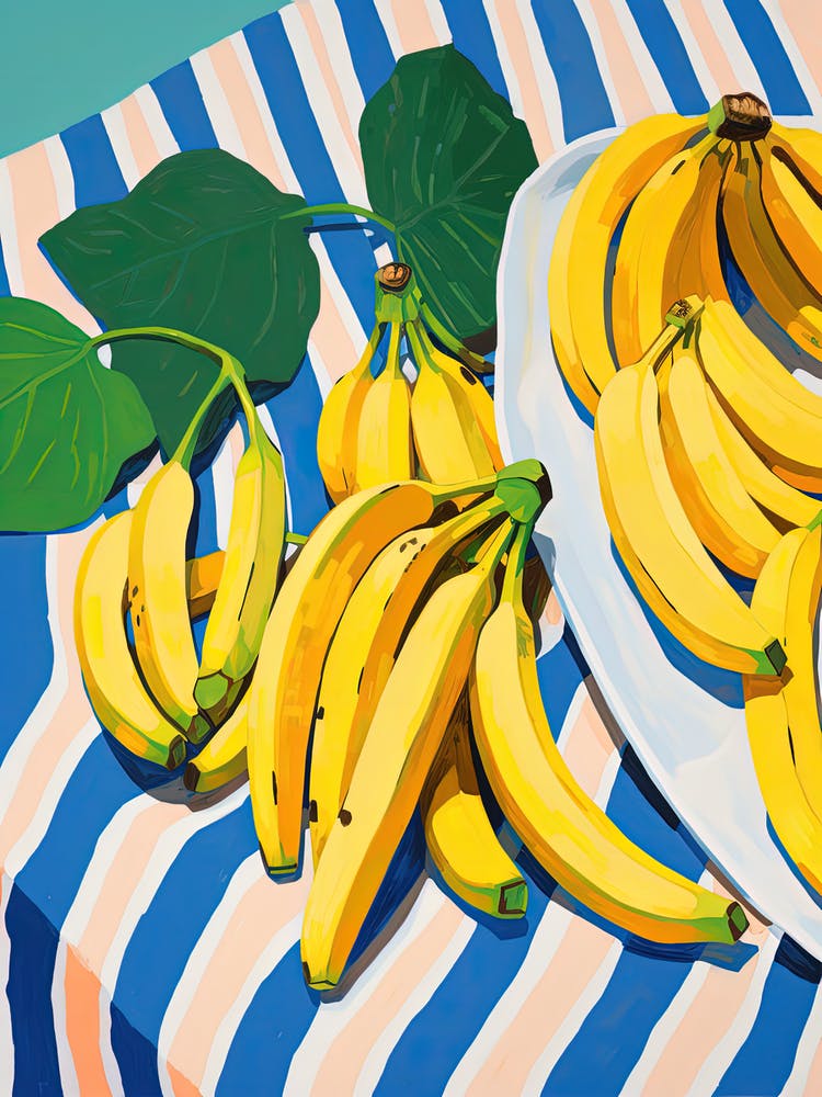 Bananas Fruit Summer Illustration 3