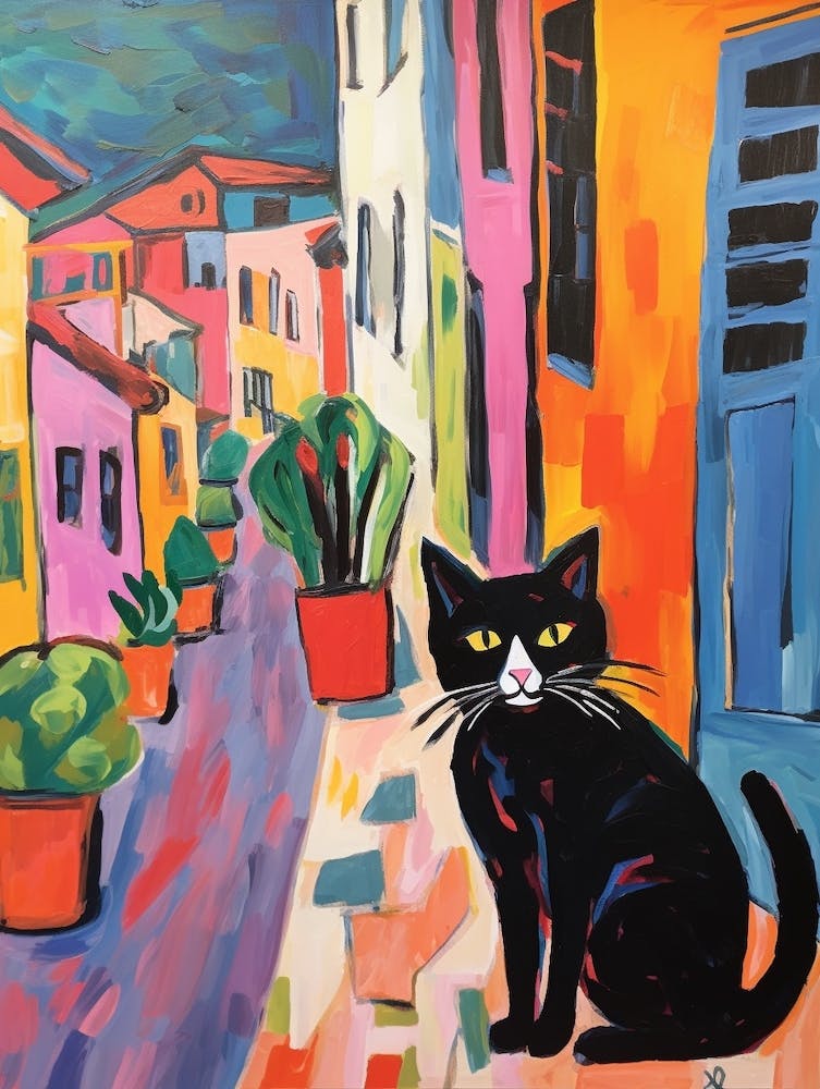 Painting Of A Cat In Catania Italy