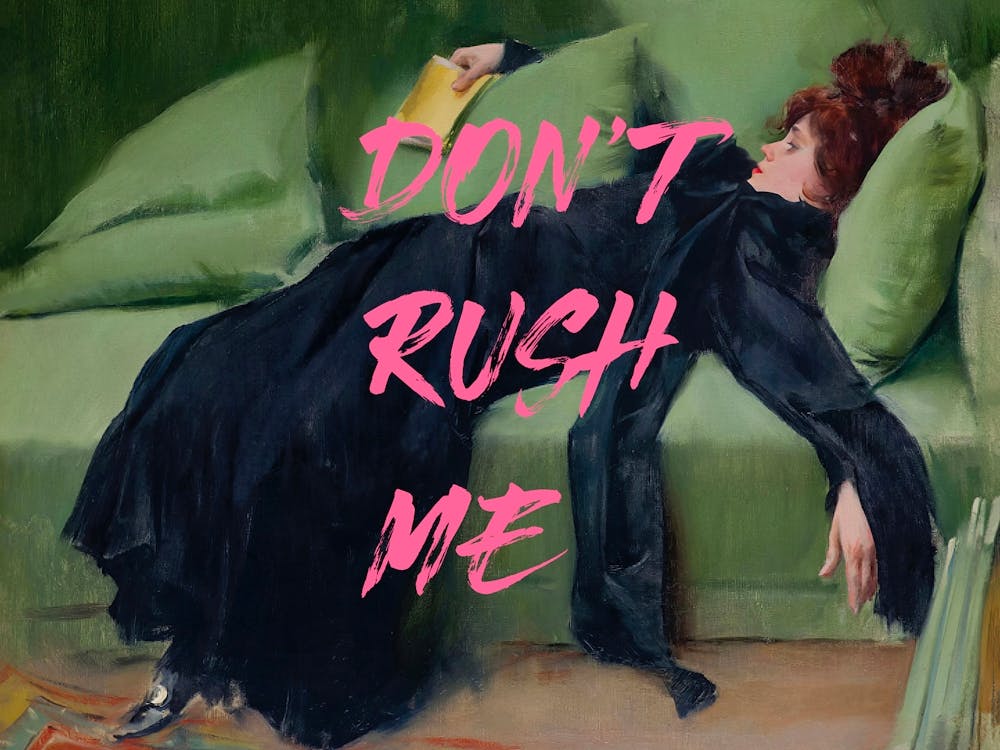 Don't Rush Me, Decadent Girl, Vintage Altered Art