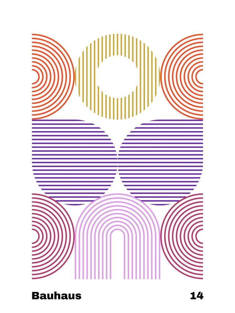 Geometric Bauhaus Poster 14