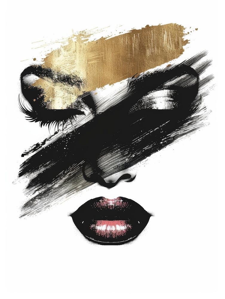 Schwarz und Gold Leinwanddruck 21