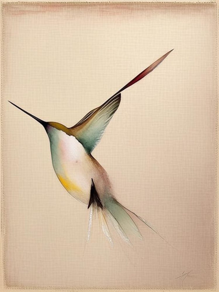 Hummingbird Symbol 1, Abstract Painting