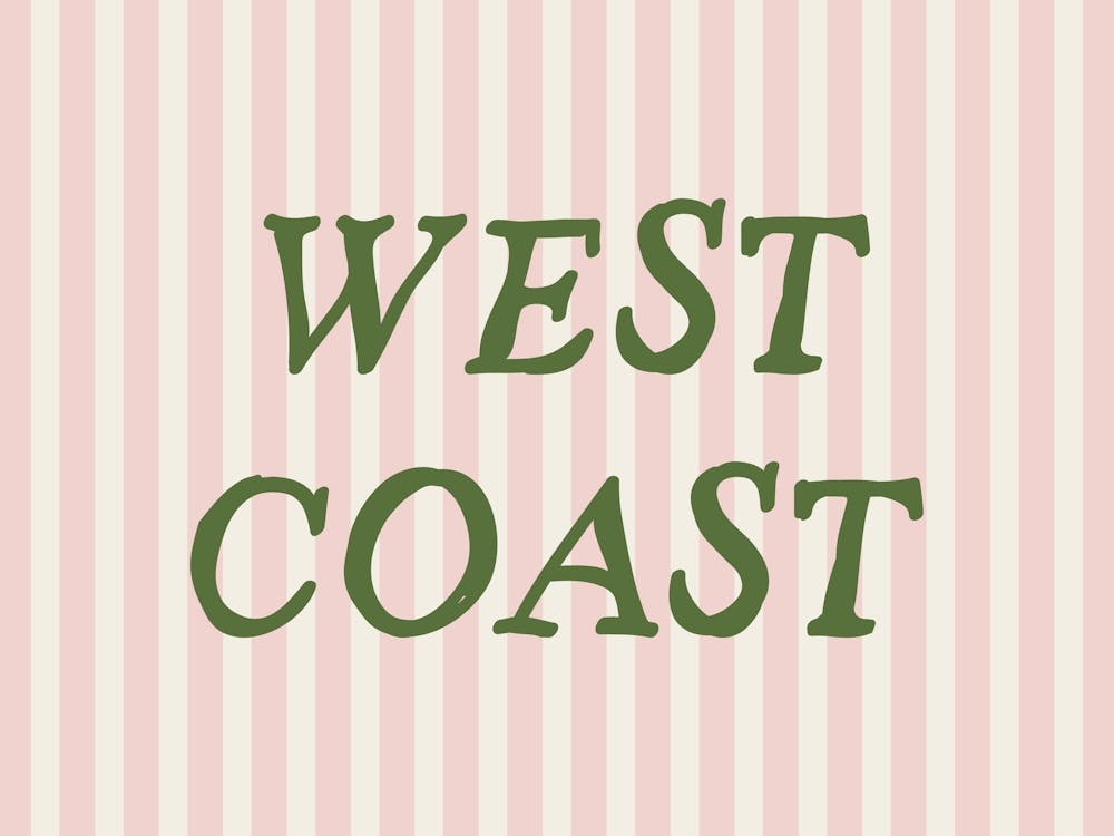 West Coast Striped Pink Poster