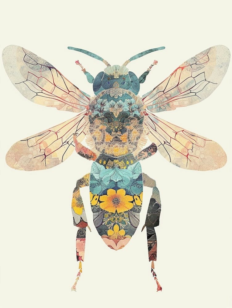 Illustration d'Insecte Colorée Abeille 15