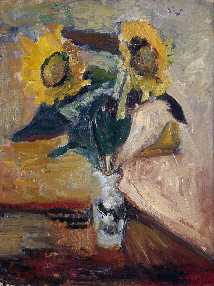 Vase Of Sunflowers, Henri Matisse
