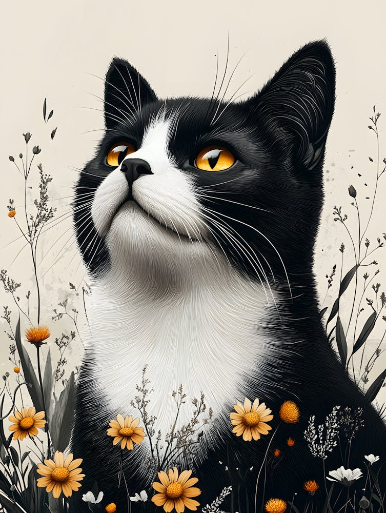 Cat In The Meadow