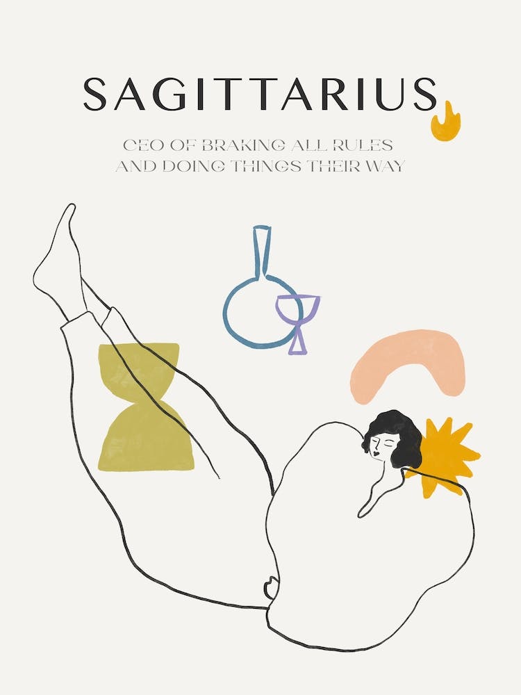 Sagittarius Zodiac Sign One Line