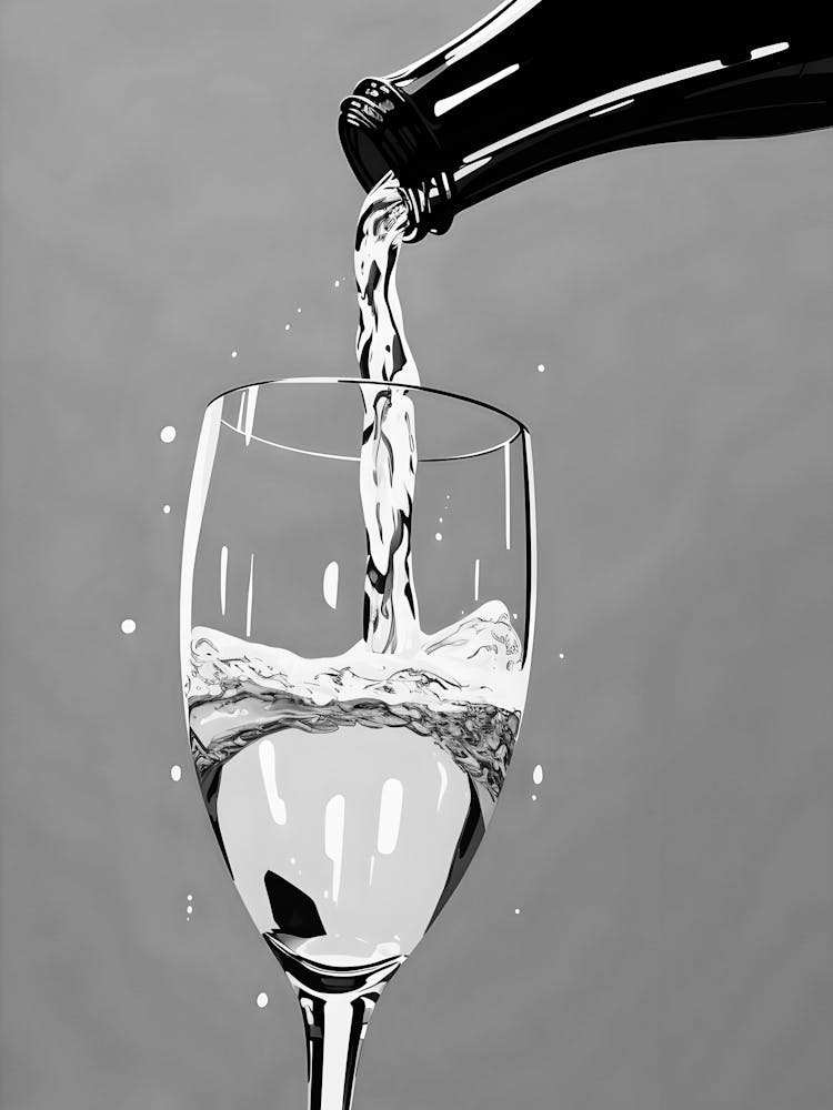 Wine Pouring Into A Glass
