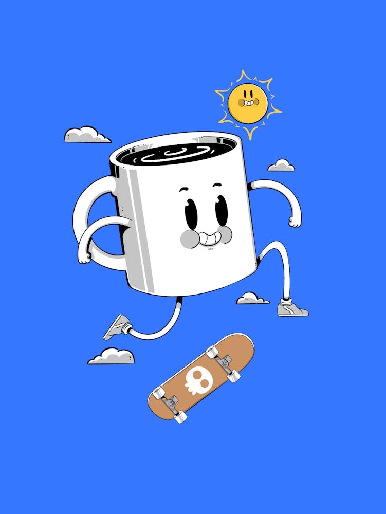 Coffee Cup Skateboarding