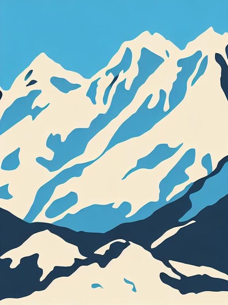 Kicking Horse 2, Canada Midcentury Vintage Skiing Poster