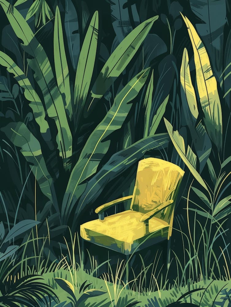 Yellow Chair In The Jungle