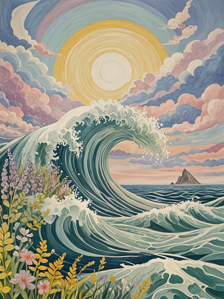 Great Wave In Pastel no1