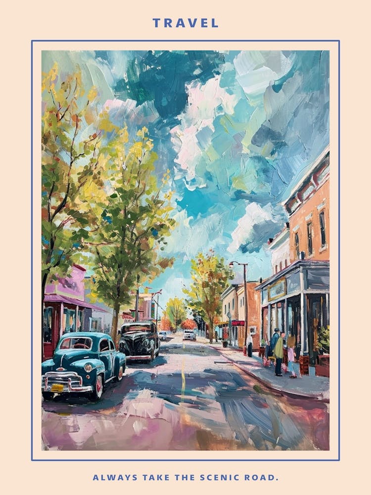 Kitsch Retro Painting Illustration 1 Poster