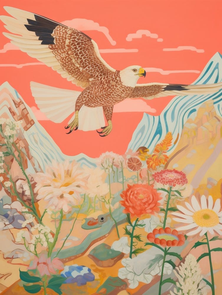 Maximalist Bird Painting Osprey 2