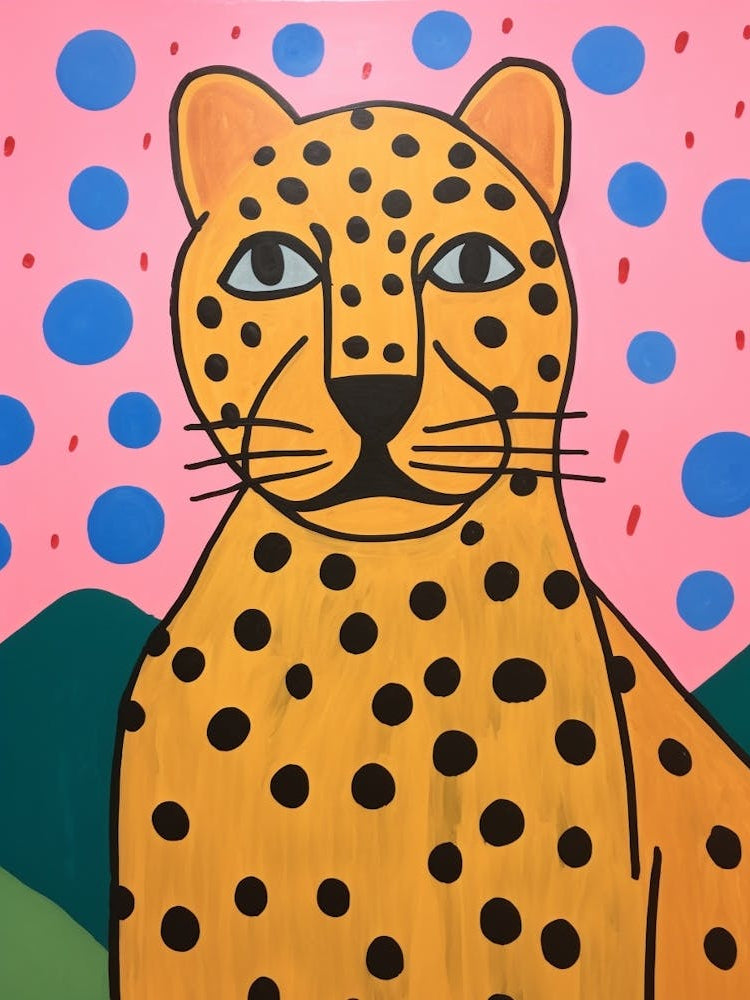 Pink Polka Dot Mountain Lion 2