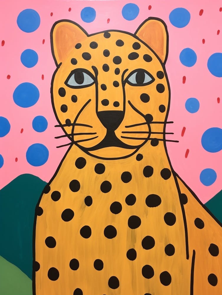 Pink Polka Dot Mountain Lion 2