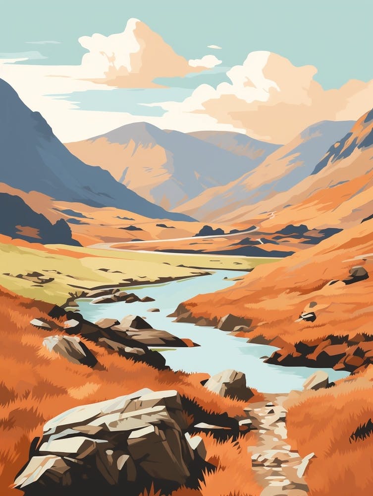 Snowdonia National Park Wales 3 Hiking Trail Landscape