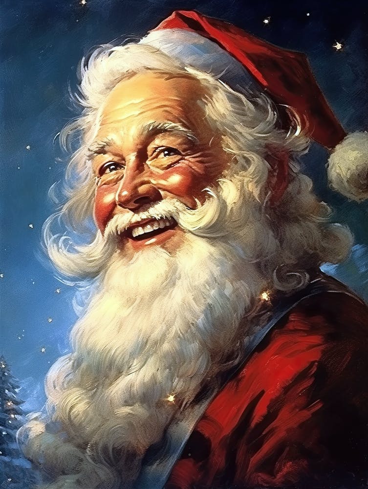 Santa Claus 3, Vintage Retro Poster