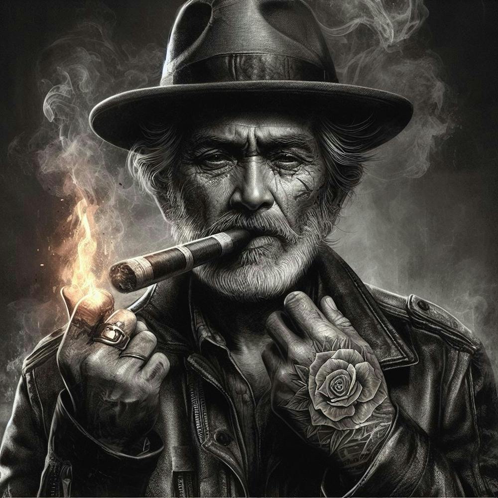 Man Smoking A Cigar 2.0