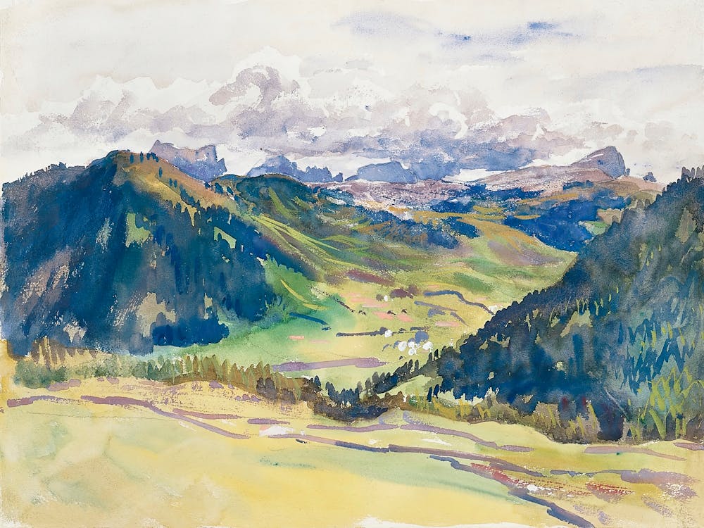 Open Valley, Dolomites, John Singer Sargent