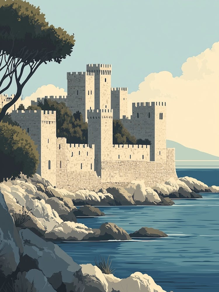 A Minimalist Poster Of Rhodes 1