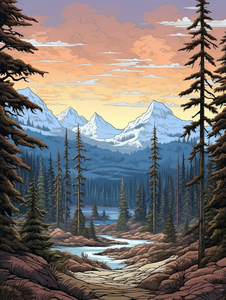 Tundra-Landschaft Pixel Art 3