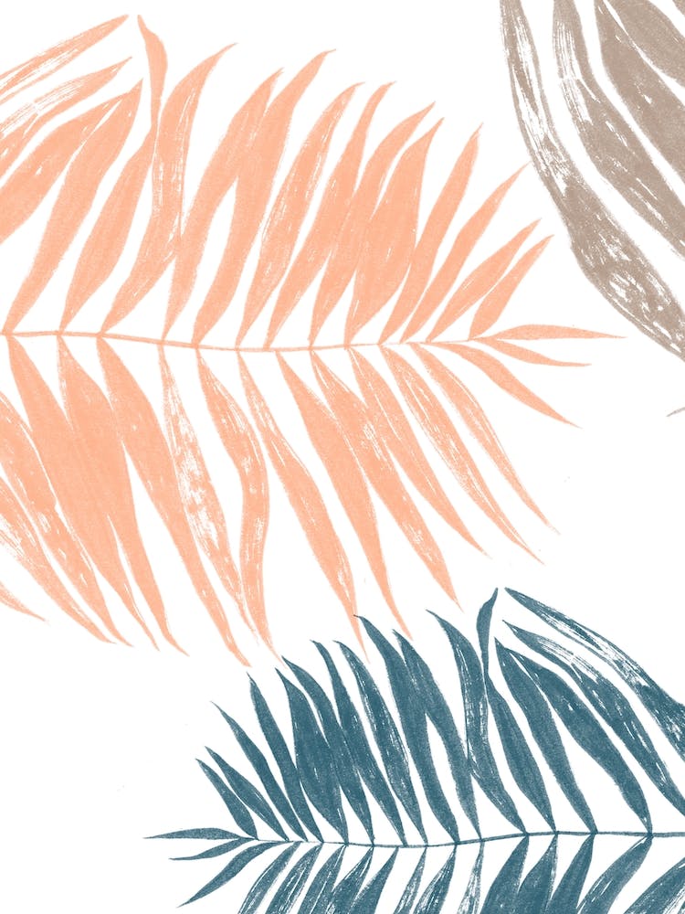 Soft Coloured Palm Leaves