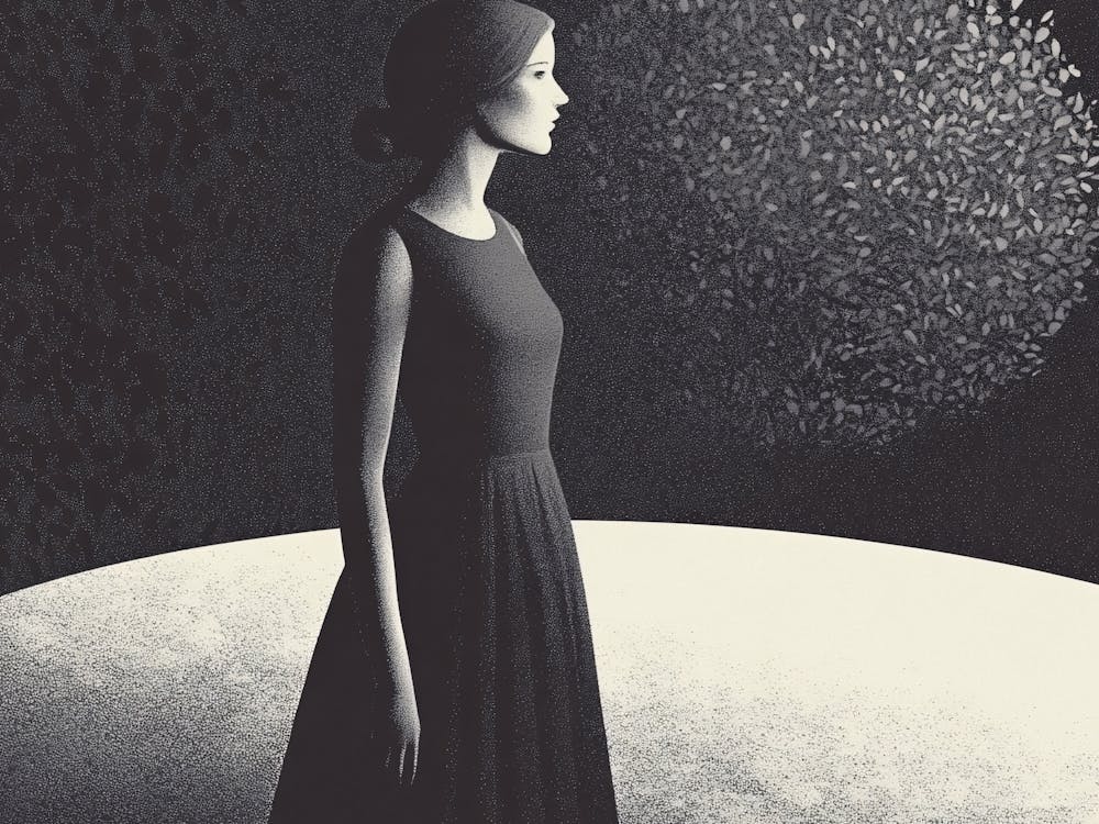 Femme En Robe Noire 1