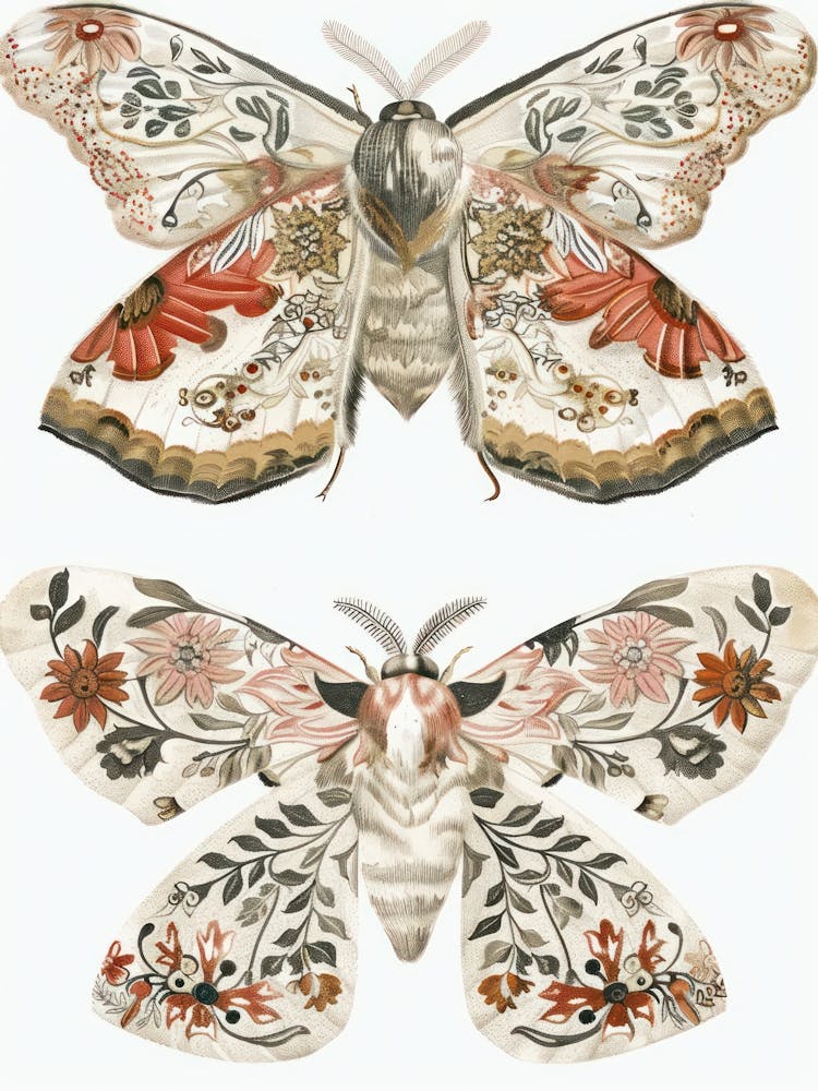 Luminous Butterflies William Morris Style 8