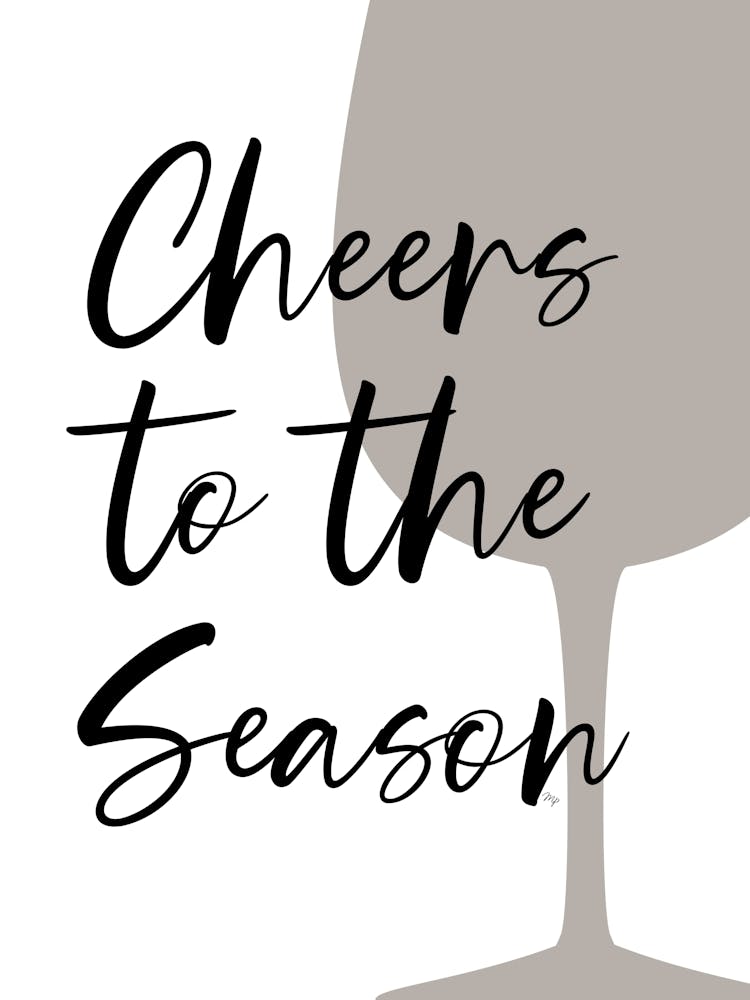 Cheers to the season Xmas typography 1