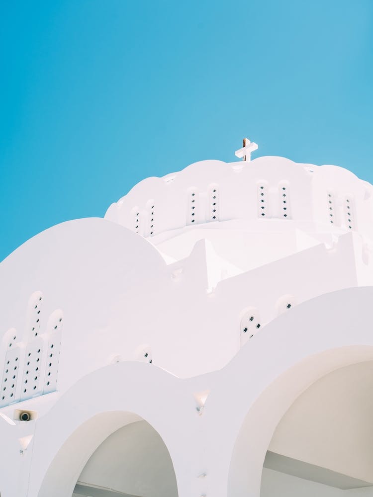 White Church In Greece