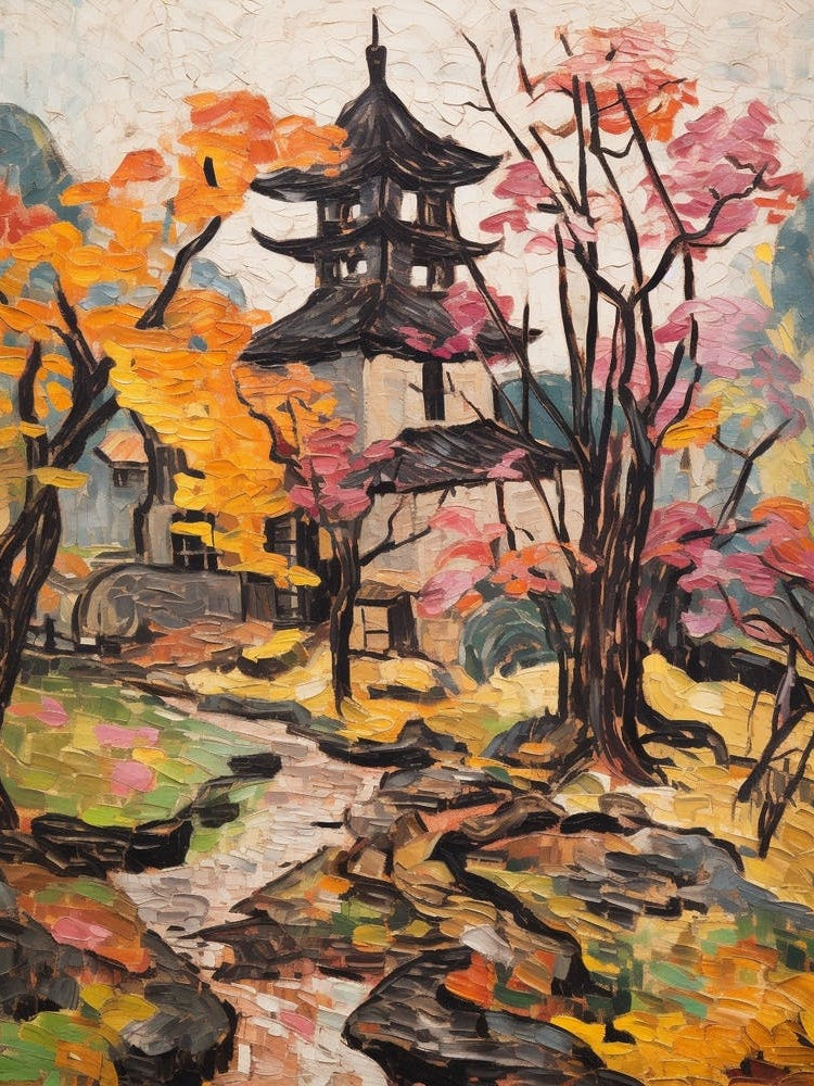 Autumn Gardens Painting Tofuku Ji Japan 4