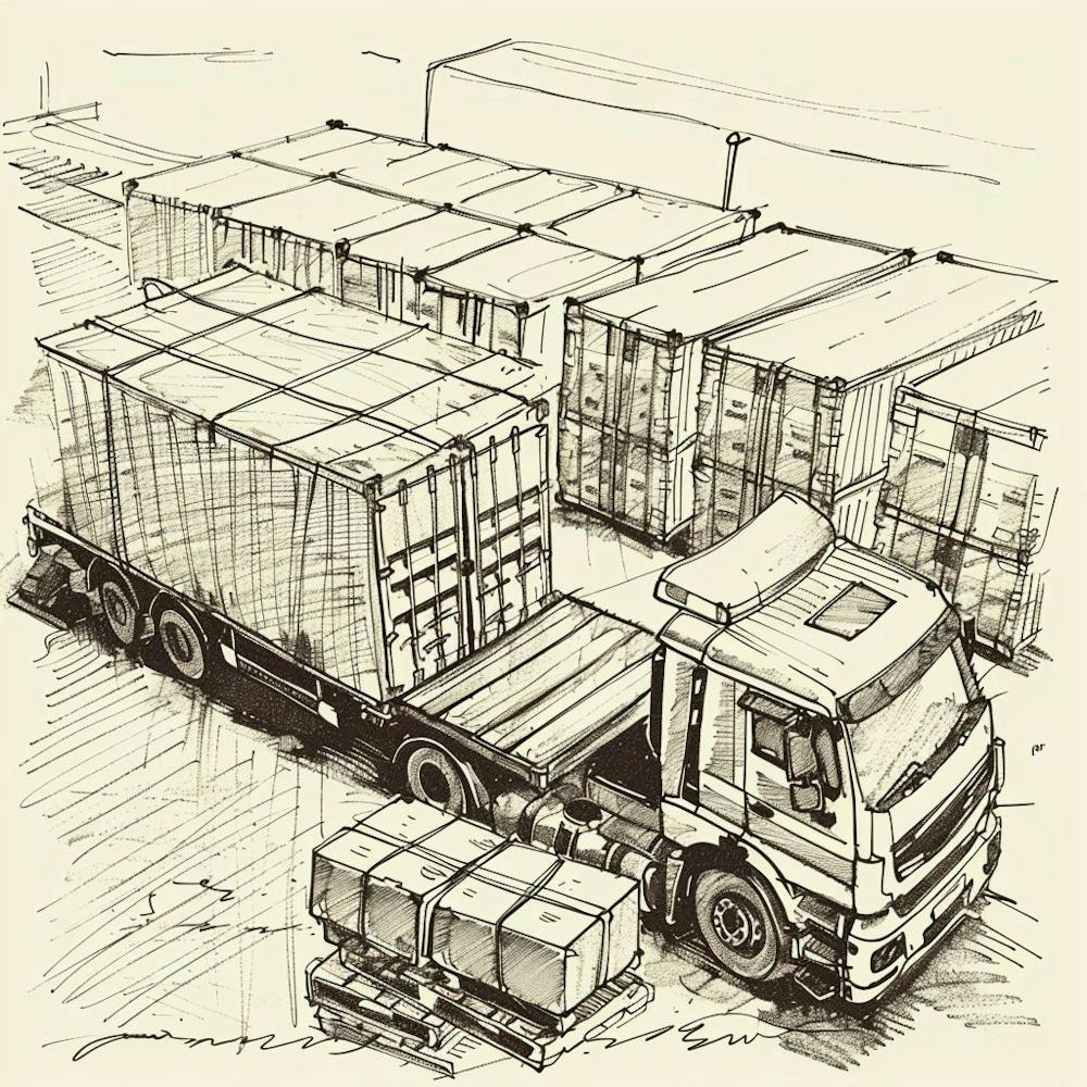 Sketch Of A Truck 1