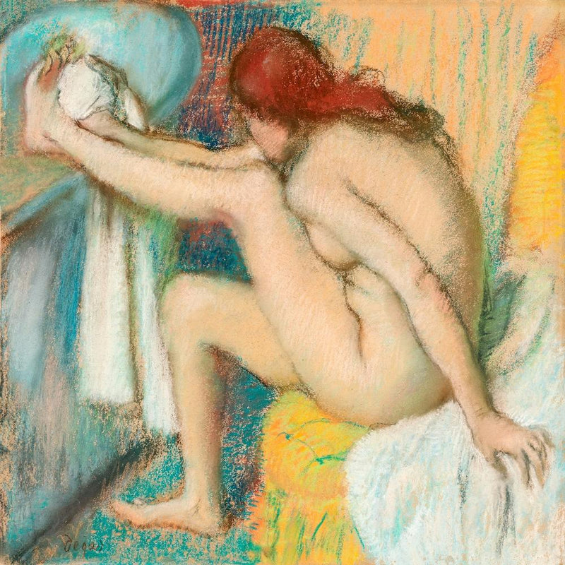 Naked Lady Woman Drying Her Foot, Edgar Degas