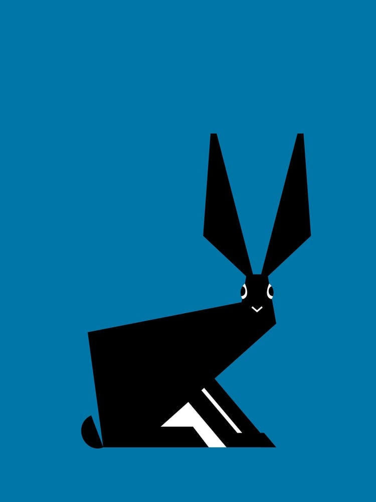 Abstract Rabbit Blue