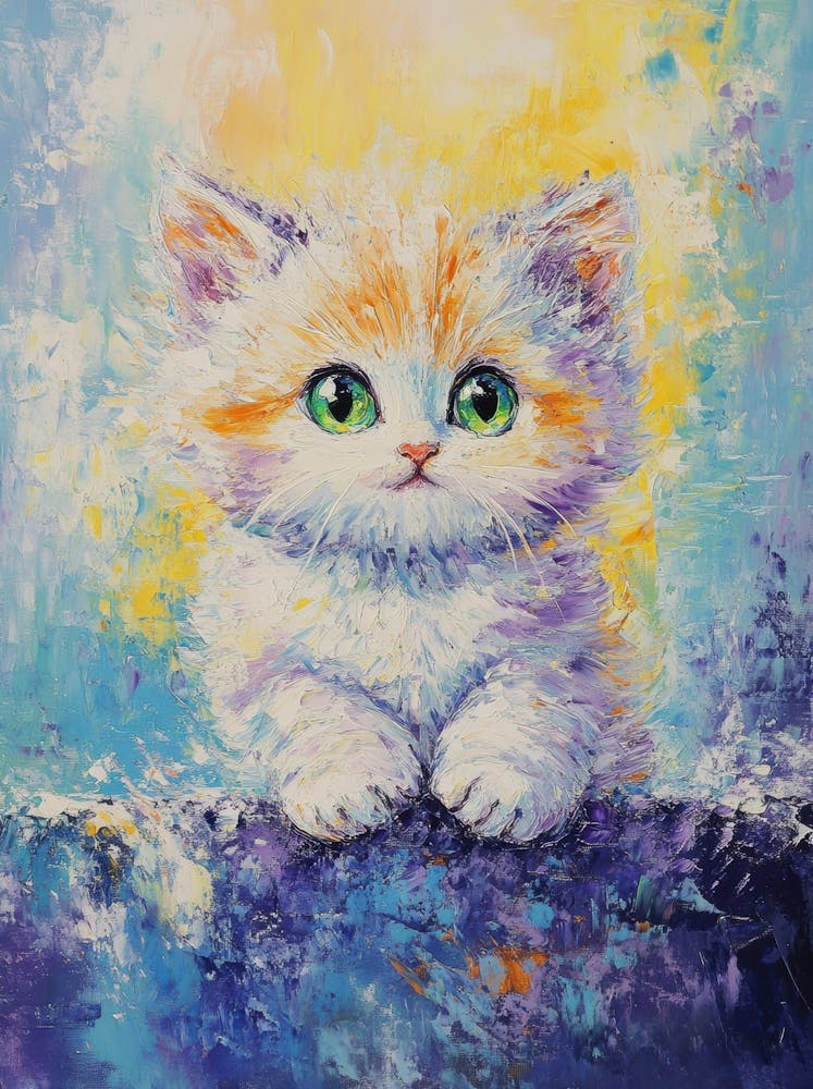 Kitten With Green Eyes