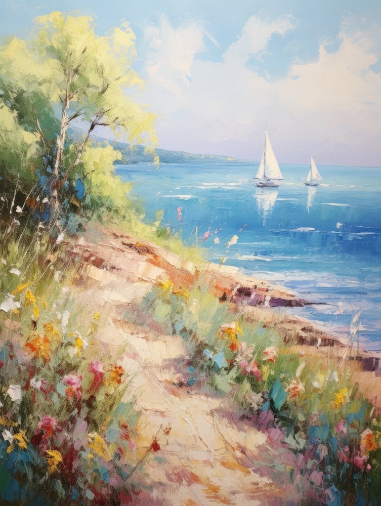 Sailboats On The Beach